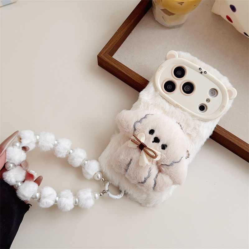 3D Cartoon Bowknot Puppy Warm  - đánh giá và giá Apple Iphone 15