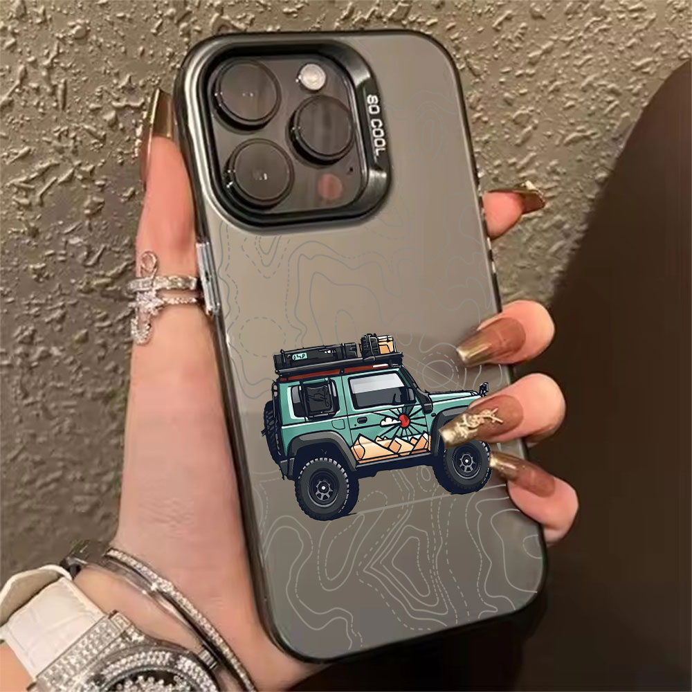 Simple Car Pattern Phone Case  - đánh giá và giá Apple Iphone 15