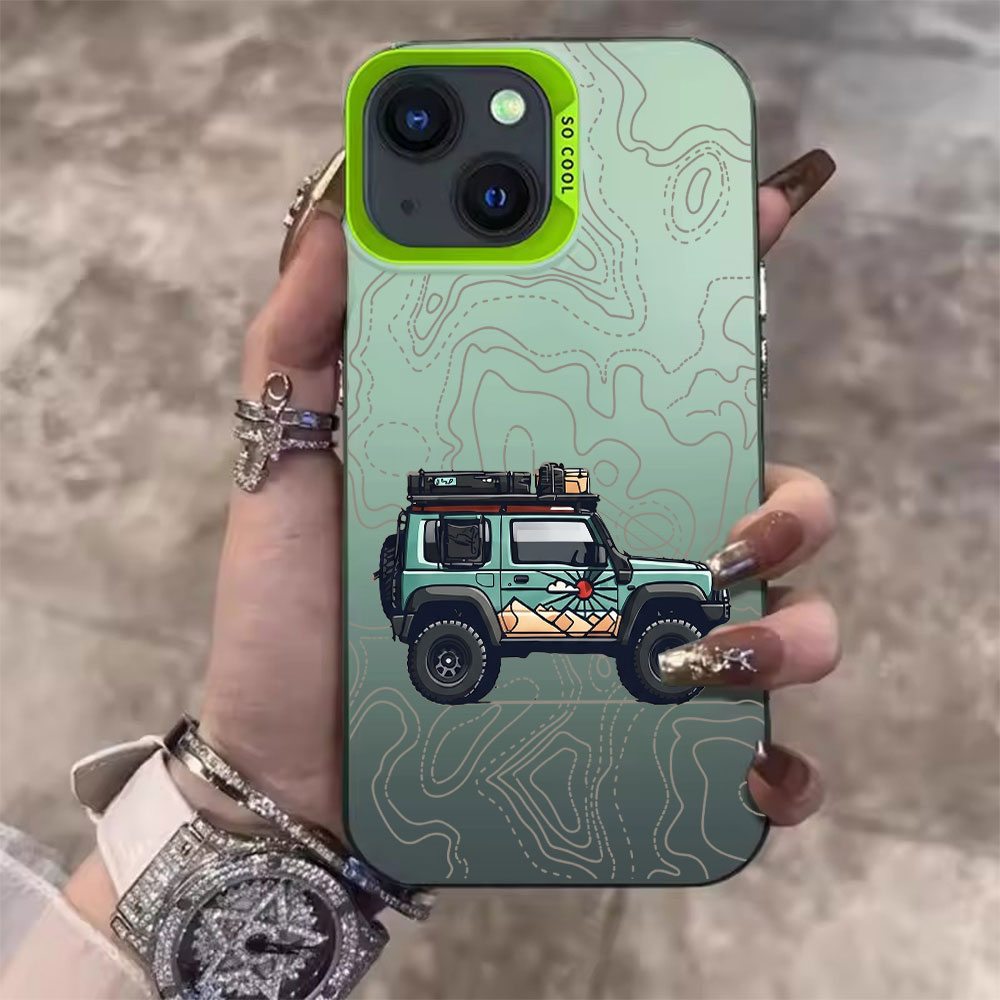 Simple Car Pattern Phone Case  - đánh giá và giá Apple Iphone 15